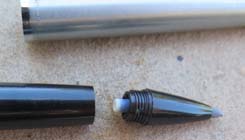 Lady Sheaffer UNKNOWN #, FELT TIP, Made in USA. Brushed stainless finish, gold plated clip. NEVER INKED, new old stock.